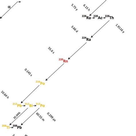 232 Th decay chain. | Download Scientific Diagram