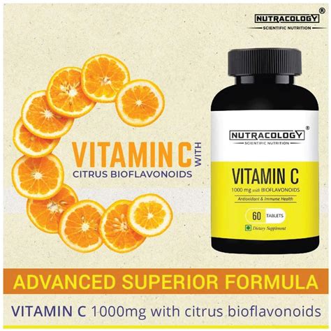 Nutracology Vitamin C 1000mg with citrus bioflavonoids - Nutracology