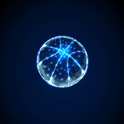 Abstract basketball ball. Low polygonal style design. 639632 Vector Art at Vecteezy