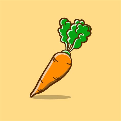 carrot drawing illustration in cute cartoon style on isolated background 16332937 Vector Art at ...