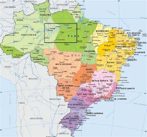 Figure. Map of Brazil showing study area (black box) in Amazonas ...