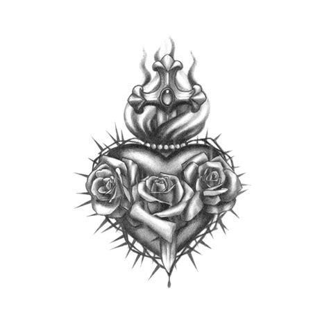 Sacred Heart Tattoo - Realistic Temporary Tattoos | Tattoo Icon ...