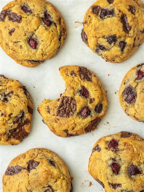 Cherry Chocolate Chip Cookies - Chocolate Chunk Fresh Cherry Cookies