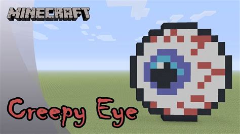 Minecraft: Pixel Art Tutorial: Creepy Bloodshot Eye - YouTube