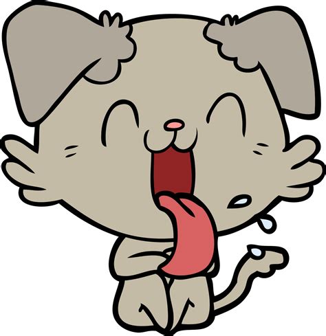 Cartoon dog sticking tongue out 13756100 Vector Art at Vecteezy