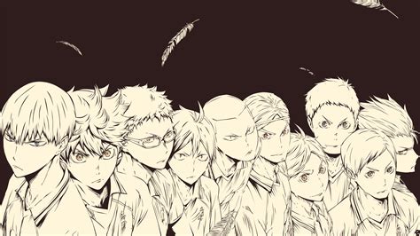 Haikyu Characters Of Haikyu With Black Background 4K HD Anime Wallpapers | HD Wallpapers | ID #37934