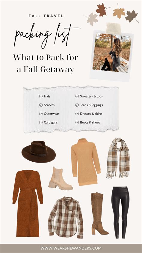 Fall Travel Packing List: What to Pack for a Fall Getaway — Wear She ...