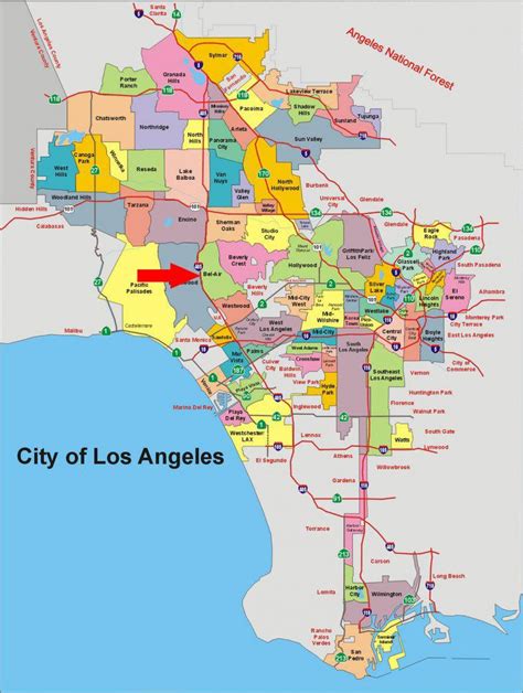 Bel air california mapa - Plano de bel air california (California, EUA)