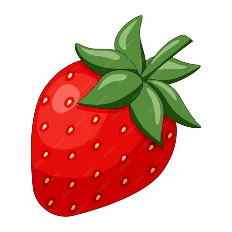 Premium Vector | Red whole strawberry vector illustration