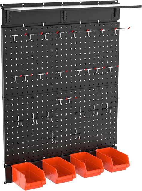 Amazon.com: TORACK 69PCS Metal Pegboard Organizer System, Pegboard ...