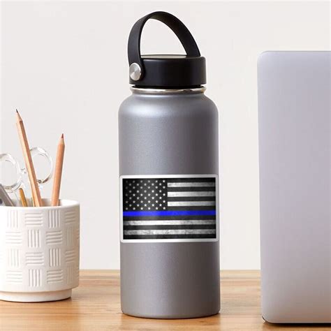 "Thin Blue Line" Sticker for Sale by Robjohnsilvers | Redbubble