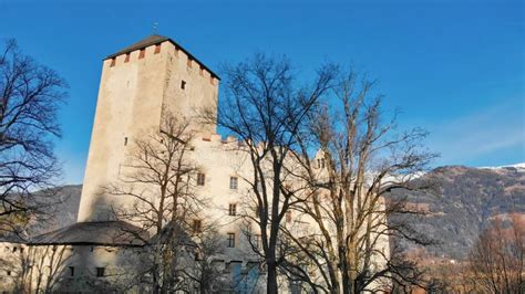 Lienz Castle in Winter Season As Seen from Drone Viewpoint, Austria ...