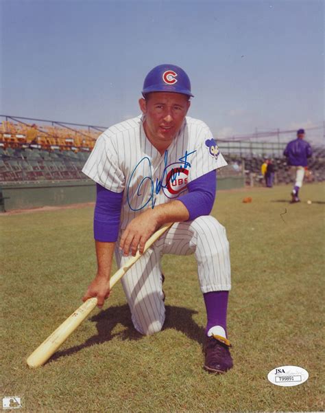 Autographed RON SANTO 8X10 CHICAGO CUBS photo JSA - Main Line Autographs