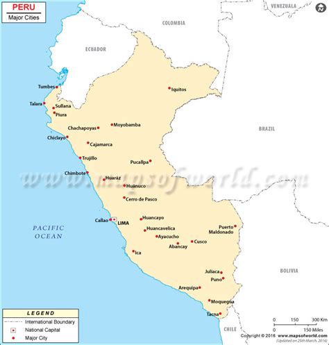 Cities in Peru, Map of Peru Cities