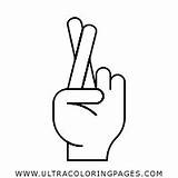 Fingers Crossed Coloring Page  Ultra Pages sketch template