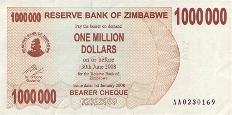 Zimbabwe new 1-, 5-, and 10-million dollar notes (B144a – B146a ...