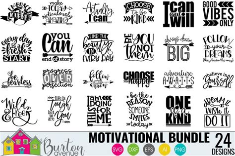 Motivational Quotes SVG Bundle (576780)