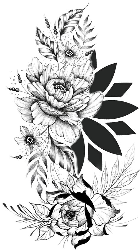 Tatoo Floral, Floral Back Tattoos, Floral Mandala Tattoo, Floral Tattoo Sleeve, Floral Tattoo ...