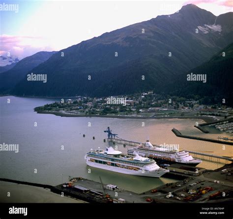 Cruise ship in port, Seward, Alaska Stock Photo - Alamy