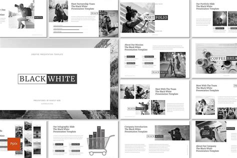 Black White - Powerpoint Template (319170) | Presentation Templates | Design Bundles