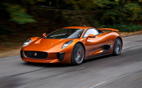 Download wallpapers Jaguar C-X75, 2017, orange sports coupe, racing cars, British sports cars ...