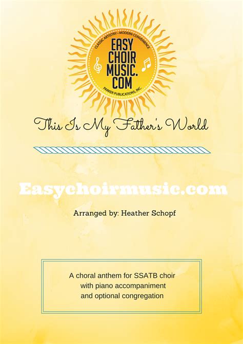 This Is My Father's World (SSATB) – Easy Choir Music