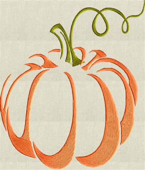 Pumpkin EMBROIDERY DESIGN FILE - Instant download Vp3 Hus Dst Exp Jef – StitchElf