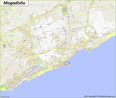 Mogadishu Map | Somalia | Detailed Maps of Mogadishu (Xamar or Hamar)