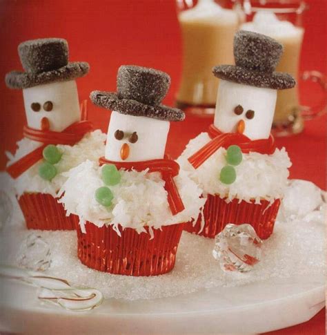 Pin by Melissa Ross on Food | Snowman cupcakes, Christmas cupcakes, Holiday cupcakes