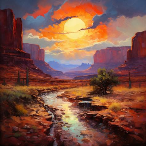 Desert Landscape Art Print Free Stock Photo - Public Domain Pictures