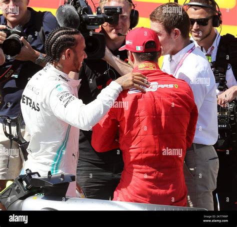 Lewis Hamilton and Charles Leclerc Stock Photo - Alamy