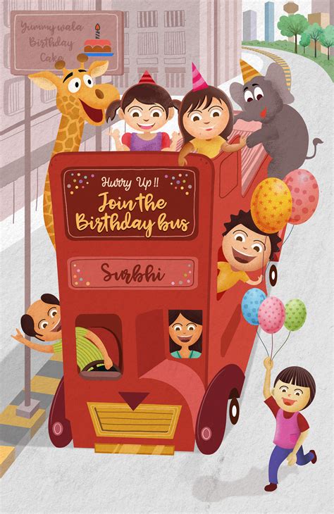 Double Decker Birthday Bus on Behance