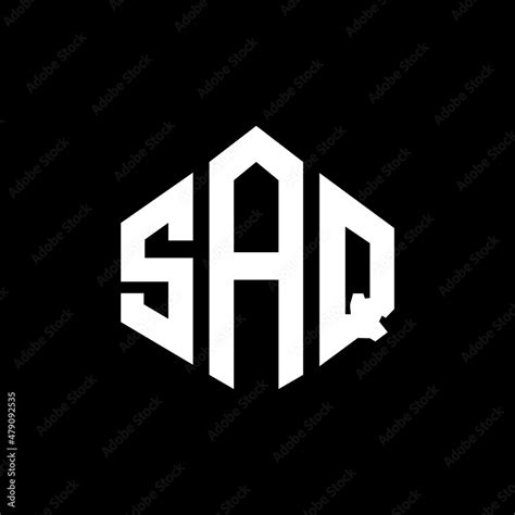 SAQ letter logo design with polygon shape. SAQ polygon and cube shape ...