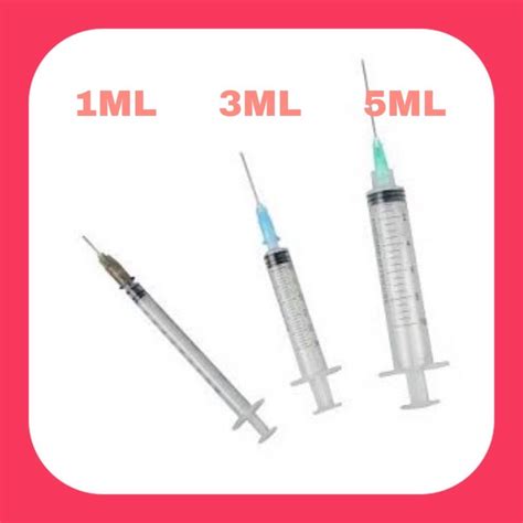 Syringe 1cc, 3cc, 5cc & 10cc Minimum 4 Pieces | Shopee Philippines