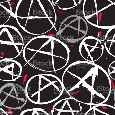 Anarchy Sign Tile Wallpaper In Graffiti Style Stock Illustration ...