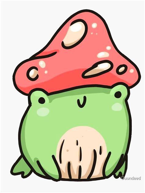 "Cute Frog with Mushroom Hat, Frog Drawing with Mushroom, Mushroom Frog, Frog Drawing, Frog ...