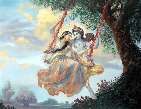 ISKCON BBT RADHA KRISHNA JHULAN YATRA (DIVINE SWING) FINE ART PAPER ...