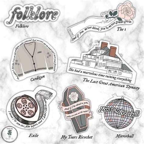 Taylor Swift Folklore Quote Sticker | Folklore Album | Taylor Swift | Quote Stickers | Taylor ...