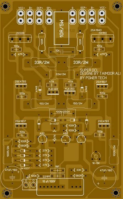 PCB layout super OCL 500 Watt Power Amplifier Circuit diagram | Electronic Circuit Diagram and ...