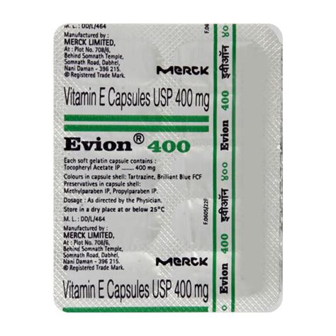 Evion 400 mg Capsule 10'S: Uses, Price, Benefits and Side effects | Netmeds