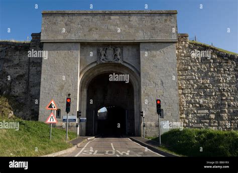 The entrance to HMP The Verne on the Isle of Portland in Dorset Stock Photo: 24125134 - Alamy