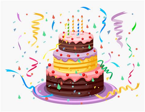 Transparent January Birthdays Clipart - Happy Birthday Cake Png, Png ...