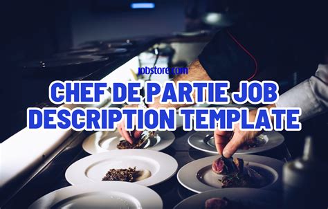 Chef de Partie Job Description Template - Jobstore Careers Blog - Malaysia's best career blog