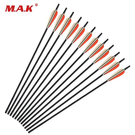 3/6/12 pcs 60cm Crossbow Arrow Crossbow Release Bolt Diameter 9mm for Bow and Arrow Archery ...