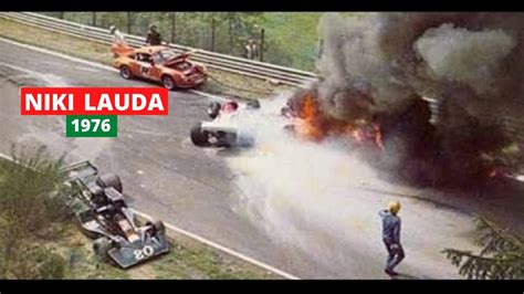 CRASH DE NIKI LAUDA A NURBURING 1976!!! - YouTube