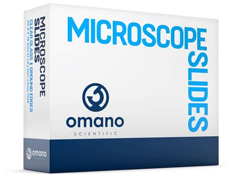 Plain Glass Microscope Slides, 50pc by Omano - Microscope.com