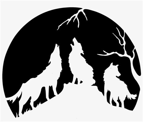 Wolf Silhouette, Silhouette Clip Art, Silhouette Portrait, - Meute De Loup Dessin - Free ...