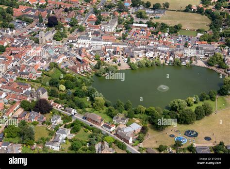 aerial photo of Diss, Norfolk, UK Stock Photo - Alamy