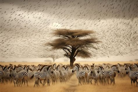 Premium AI Image | Altered migration patterns of animals