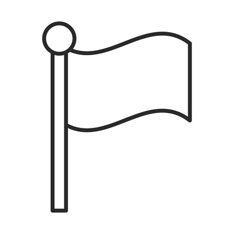 flag in pole insignia line style icon 2564697 Vector Art at Vecteezy